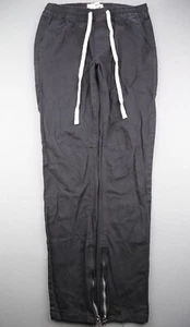 Men's Fashion Nova Jogger Pants Skinny Zipper Ankle Black Drawstring Size Large - Picture 1 of 8
