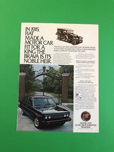 1980 FIAT BRAVA ORIGINAL VINTAGE PRINT AD ADVERTISEMENT - Bild 1 von 1