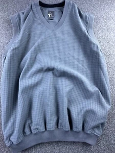 Fidra John Ashworth Vest Mens Large Gray Plaid Golf Lined Pockets Outdoor - Picture 1 of 13