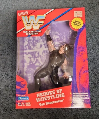 WWF 1997 The Undertaker Heroes Of Wrestling Action Figure Playmates Toys NIB Cover