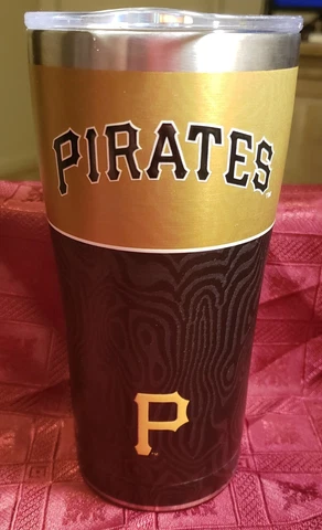 Tervis Pittsburgh Pirates 20oz. Tumbler with Slider Lid. New with stickers Cover