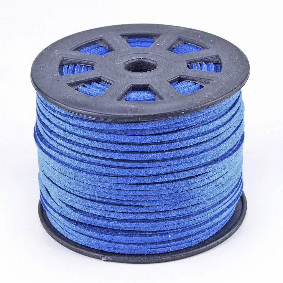 Cuerda de terciopelo de encaje de gamuza sintética de 100 yardas 3x1,5 mm Foto 1 de 1