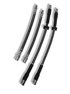Porsche Brake Lines for 928 (ALLOY) PMB DirectFit Rubber (1983-95) - Picture 1 of 8