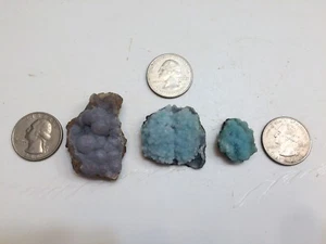 OCL - ERSTAUNLICHE ARIZONA CHRYSOCOLA MIT DRUZY ÜBERDACHTEN BLÄSCHEN & TRAUBEN CHALCEDON-TEILE - Bild 1 von 6