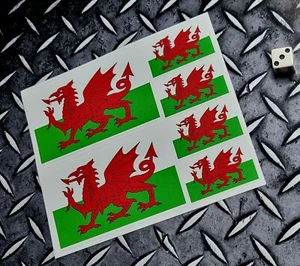 Wales Flagge Aufkleber Set VINYL STICKER Walisische Flagge Sticker - Bild 1 von 1