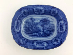 Antique Ridgways Oriental Flow Blue serving dish bowl - Picture 1 of 12