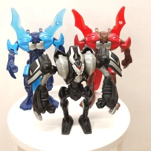 Lot Of 3 2011 Bakugan McDonald’s Happy Meal Toys Zenthon Red Blue Silent Strike - Picture 1 of 1