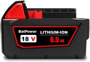 BatPower 18V 6.5Ah 48-11-1865 Battery Compatible with Milwaukee M-18 18V XC6.0Ah - Picture 1 of 18