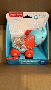 Fisher Price Poppity Pop Elephant Infant to Toddler Rolling Toy /Develops NEW - Picture 1 of 2