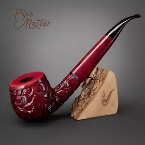 Mr. Brog HECHA A MANO MADERA FUMAR EXTRA GRANDE REGALO PIPA TABACO 203 Dominus Rojo - Imagen 1 de 5