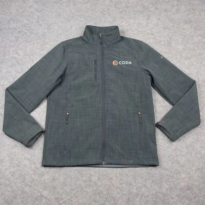Eddie Bauer Jacket Mens Small Grey Full Zip Coda Company Tech Soft Shell Track - Image 1 of 4