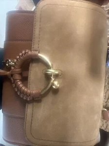 See By Chloé Joan Ladylike Leather & Suede Satchel Women's Brown - NEW - Picture 1 of 5