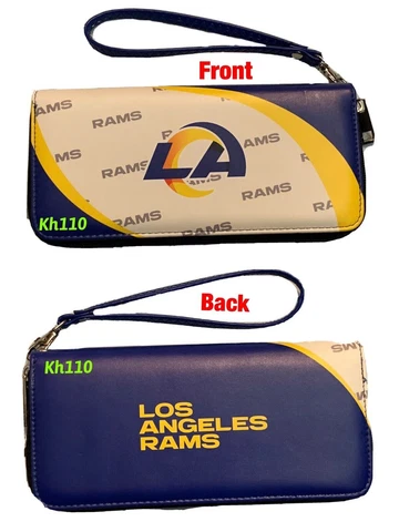 NFL Los Angeles Rams Curve Zip Organizer Women's Wallet-New Cover