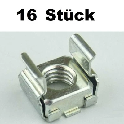 16 St. Käfigmuttern für Alu Rackschiene Käfigmutter für Winkelracks, Flightcases - Bild 1 von 4
