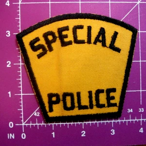 Special Police patch-Vintage yellow/black - Picture 1 of 2