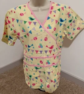 MNJ WOMENS SIZE XSMALL SCRUB TOP BABY RATTLERS NEW WITH TAGS - Picture 1 of 1