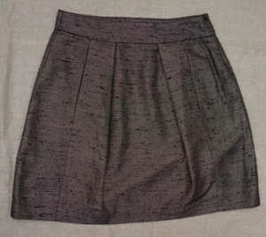 Falda Tracy Reese para Mujer Talla Pequeña Plata Brillante Corta Plisada Frontal Paquetes - Imagen 1 de 20