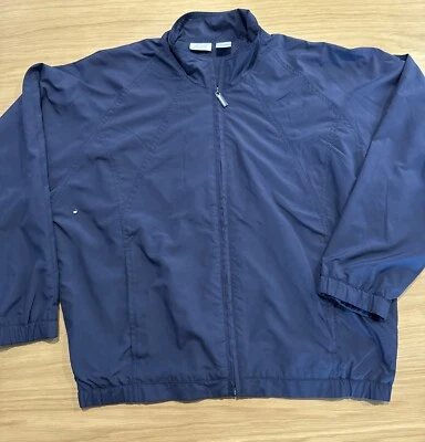 Винтажный 80-х 90-х хвост ветровка куртка для гольфа Sm темно-синий - Изображение 1 из 4