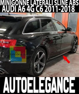 AUDI A6 4G C7 2011-2018 MINIGONNE LATERALI SPOILER SOTTOPORTA SLINE S6 RS6 LOOK - Foto 1 di 12