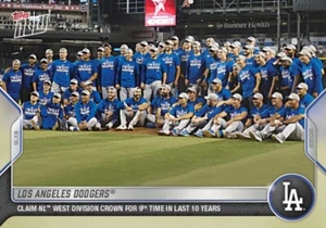 2022 TOPPS NOW CARD LOS ANGELES DODGERS #898 CLAIM NL WEST DIVISION TITLE - Picture 1 of 1