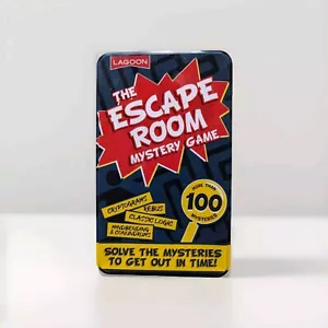 The ESCAPE ROOM Mystery Game FUN Cryptograms Conundrums Rebus Logic In Tin Box - Picture 1 of 8