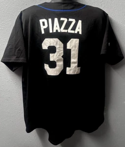 MLB New York Mets #31 Mike Piazza Majestic Jersey Men's SZ: XL - 2X G Black Used - Picture 1 of 14
