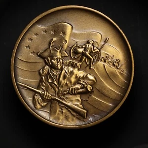 Lions Clubs Bicentennial Medal Minutemen Coin 1976 Elk Grove Village Illinois - Picture 1 of 3