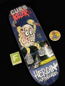 DOUBLE SIGNED Curb Killer IV Ira Ingram Guest Model FOS Heroin Skateboard Deck - Picture 1 of 11