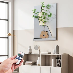 Decorazione arenaria da parete pittura arte da parete decorazione artistica da parete con pianta simulata - Foto 1 di 9