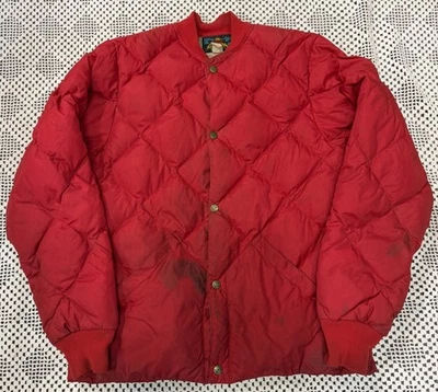 Vintage 60’s EDDIE BAUER Down Jacket Medium Mens GOOSE Down Ski Coat Parka USA - Image 1 of 4