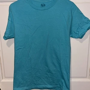 Fruit Of The Loom Teal Blue Tee Shirt Small Single Stitch 100% Cotton - Picture 1 of 4