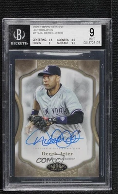 2020 Topps Tier One /25 Derek Jeter #T1A-DJ BGS 9 MINT Auto HOF - Image 1 of 3
