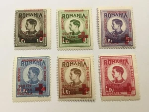 old stamps ROMANIA x 6 postal tax for war prisoners - Picture 1 of 2