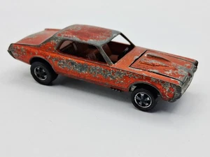 ๐ Vintage 1967 Mattel Hot Wheels Redline Custom Cougar Orange Brown Interior ๐ - Picture 1 of 12
