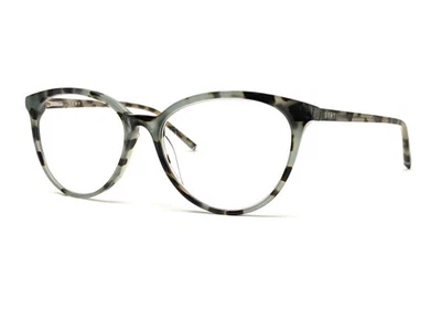 DKNY DK5003 320 Round Cat Eye Eyeglasses Frames: Teal & Brown Tortoise 53-16-135 - Image 1 of 4