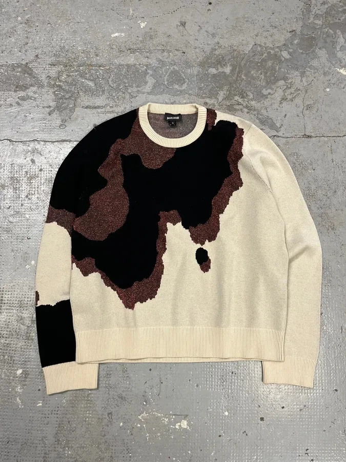 Suéter Cavalli Map Relief Blanco Años 2000 (S) Foto 1 de 4