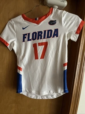 Camiseta deportiva Nike de entrenamiento de voleibol Florida Gators para niña mediana blanca 915028 (B61) Foto 1 de 4