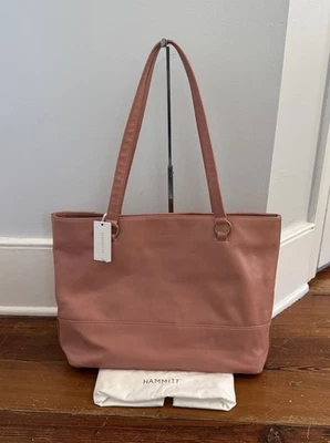 NWT Hammitt Women's Andersen Tote Bag Pink Sands Leather Gold Studs Dustbag - Image 1 of 4