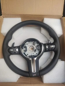 BRAND NEW BMW M SPORT F10 F11 5 SERIES 6 SERIES STEERING WHEEL & PADDLE SHIFTERS - Picture 1 of 7