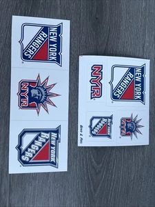 Lote #2 pegatinas con el logotipo del equipo New York Rangers años 90 nuevas - Imagen 1 de 2