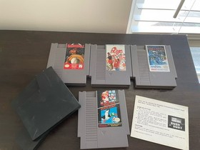 Lote de paquete de juegos Super Nintendo (4) aros de b&eacute;isbol Mario Bros Duck Hunt NES