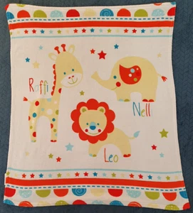 Manta polar Raffi Leo Nelli jirafa león elefante B&M Little Dreamerz usada - Imagen 1 de 3