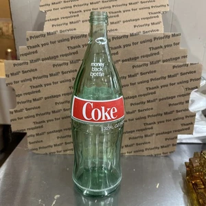 32 oz. Bottiglia Coca Cola Restituzione Vetro Verde per Deposito (b) - Foto 1 di 7