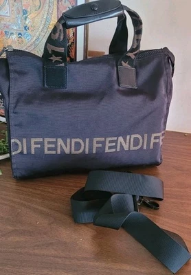 Vintage Fendi Canvas 2 Way Shoulder Bag - Image 1 of 4