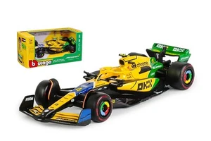 McLAREN MCL38 MONACO GP 2024 Livrea SENNA Modello DieCast 1/43 NORRIS 4 Bburago - Foto 1 di 3