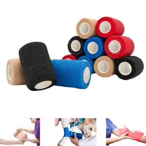 Selbstklebende Haftbandagen 7,5cmx4,5m axion/12er Mix-Set schwarz,beige,rot,blau - Bild 1 von 6