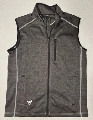 Мужской флисовый жилет на молнии Cowboy Hardware с крапинками серый с контрастной строчкой L - Изображение 1 из 3