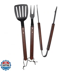 Nexgrill 3-teiliges BBQ Grill Werkzeug Set - Spatel, Zange und Bräterstab mit  - Bild 1 von 5