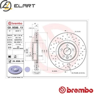 2x BRAKE DISC 09.9586.1X FOR VOLVO V60/Van V70/III S80 XC70/VAN S60/Cross 1.6L - Picture 1 of 7