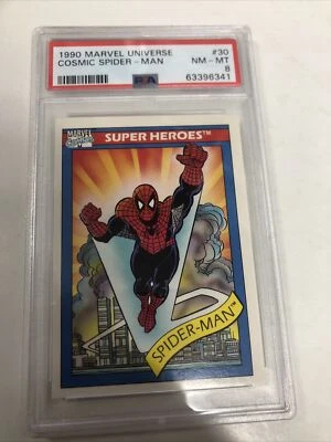 1990 Marvel Universe Super Heroes Cosmic Spider-Man #30 PSA 8!! - Image 1 of 2